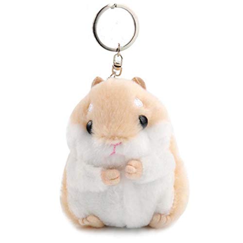 Preisvergleich Produktbild Aisoway Mini Hamster Keyrings Kunstpelz Pompom Fluffy Trinkets Auto Handtasche Anhänger Schlüsselanhänger