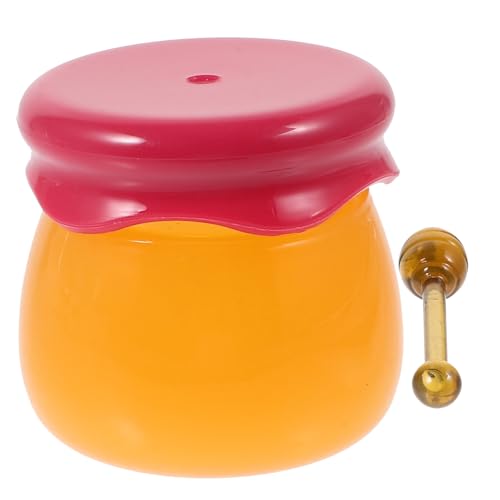 VILLCASE Petit Pot Cosmétique Rechargeable 6 G en Plastique Rouge avec Cuillère Pot à Crème Vide Hermétique Contenant de Voyage pour Soin des Lèvres et Lotion Petits Flacons Cosmétiques