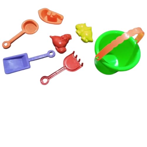 Image of Negi Golden Sand Beach Set for Kids Like Bucket | Bath Boat | Rake Sholve | Stainer | Rhino & Snail Shape Play Set for Toddler Age 3 Year and Above Multicolours 7 Pcs Set
