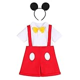 ♣ 【Ropa para bebé】Con este disfraz de dibujos animados, los lunares bordados vintage de Mickey están decorados en la capa exterior y el mameluco de color sólido con elegante diseño de corbatín hace que los trajes se vean más ligeros y guapos, disfrutará de toda la diversión y lo ensuciará con el pastel en su primera fiesta de cumpleaños, crea recuerdos inolvidables con imágenes de tu pequeño, colores vivos y brillantes, diadema de ratón a juego que hace que tu bebé se vea más encantador y encantador. valiente