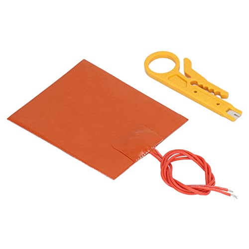 Flexible Heating Mat, Heating Pad Silicone Rubber High Heat Transfer Efficiency Lightweight 12V 20W for Iatrical Products