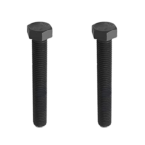 Image of Aicosineg M14 x 100mm Carbon Steel Grade 8.8 External Hex Head Screw Bolts Metric Thread Hexagon Bolts Fastener, 4.30''x0.83''x0.83''(Lx W x H) for Hardware Furniture Machinery Black 2pcs