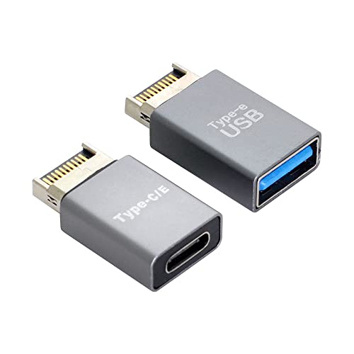 Image of xiwai 2pcs USB 3.1 Front Panel Header Male Type-E to Type-A & Type-C USB-C Motherboard Extension Data Adapter