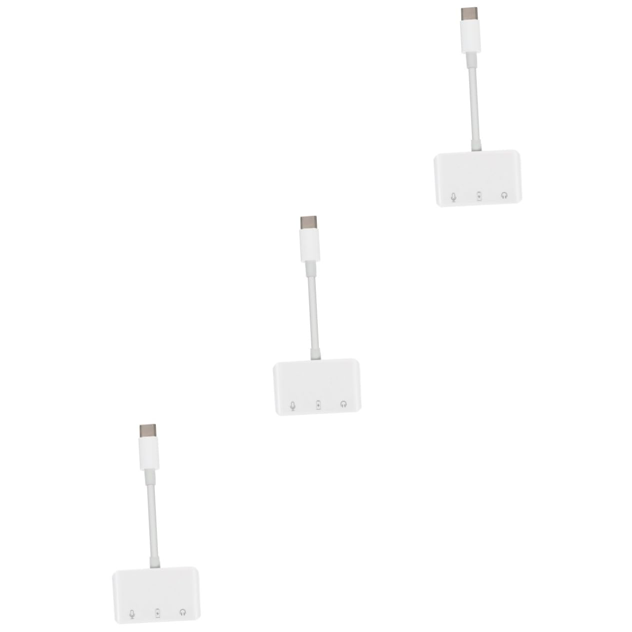 OSALADI 3pièces Adaptateur Type-c Multifonctionnel pour Casque Connecteur Audio avec Fonctionnalités Chargement Rapide pour Ordinateurs Et Smartphones