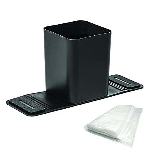 Car Trash Can Bin Waste Container Plastic with 40 Free Disposable Bags. 100% Leak Proof Car Organizer. Automobile Garbage Can.