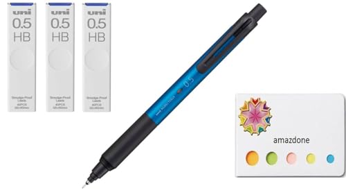 Porte-mine Uni Kurutoga KS M5KS1P.33 bleu et ses recharges de mines HB 0,5 mm