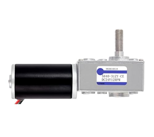 Moteur à engrenage à vis sans fin couple élevé pour automatisme précis 24V