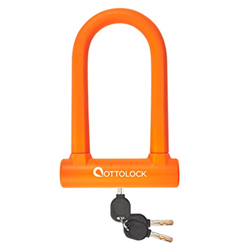 OTTOLOCK Sidekick Compact U-Lock | Lightweight Silicone-Coated Bike Lock (Orange) -  OTTO DesignWorks, EN-NU23-71G5