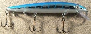 JLVLures JLV Shallow Suspending Minnow Blue Silver : Husky Stickbait Lures Saltwater Freshwater Jerk Bass Smallmouth Steelhead Pike Muskie Salmon Trout Snook Striper Perch Whiper Snook Speckled Trevally, Mid- Depth Trolling Casting Hook Treble by JLVLures