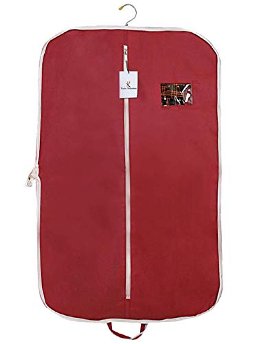 Image of Kuber Industries Coat Cover|Foldable Blazer Cover|Suit Cover With Zipper Closure|Cloth Organizer For Dust Proof Jacket|Pack of 5 (Multicolor)