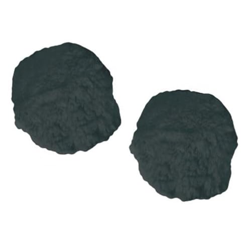 Ovation Europa Sheepskin Ear Plugs for Horses - Genuine Plush Sheepskin Reusable Equine Earplugs for Noise Reduction 3 Pack Black
