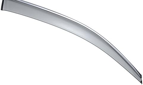WellVisors Window Visors Wind Deflectors Compatible with Acura 2007-2013 MDX with Chrome Trim Rain Guards 3-847AC002