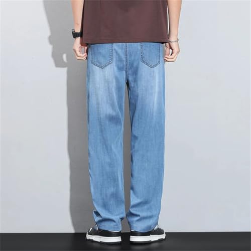 Men's Loose Straight Jeans, 2025 Summer & Autumn, Casual, Versatile, Plus Sizes 4XL3