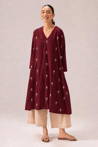 Image of ANNI DESIGNER Viscose Blend Kurta for Women | Kurti Set Woman | Kurta with Palazzo | A Line Printed Co Ord Outfit | Cord Ethnic Suit | Indian Office Party Traditional Clothing Fashion Premium Look