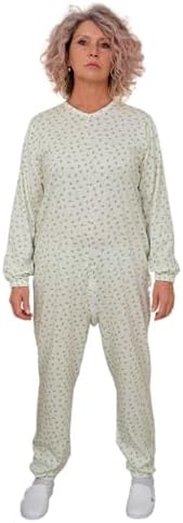 FERRUCCI COMFORT Pyjama sanitaire d'hiver en peluche avec fermetu...