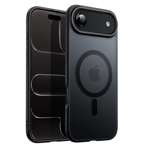 JETech Magnetic Case for iPhone Air Compatible with MagSafe, Translucent Matte Back Slim Minimalist Shockproof Phone Cover, 6.5-Inch Display (Black) by JETech - Used condition - CA$8.83