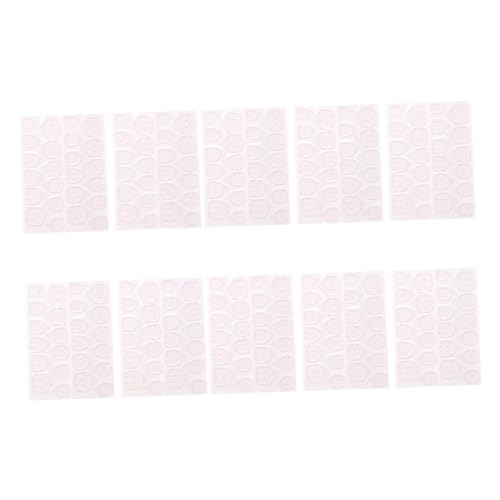 WRITWAA 20 Hojas Pegatinas Adhesivas Doble Cara para Uñas Postizas de Pasta de Manicura Transparente Rosa Auto Adhesivas y para Decoración de Uñas Salón o Personal