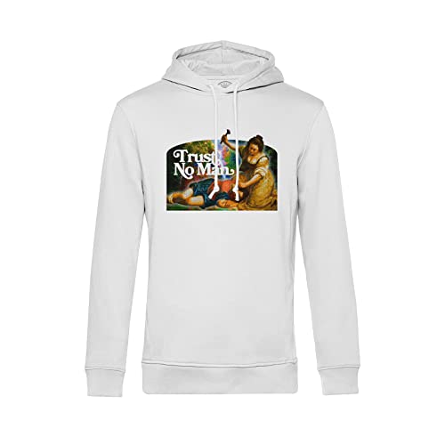 Sweat à capuche Trust No Man avec collage vintage et illustration humour parodie meme