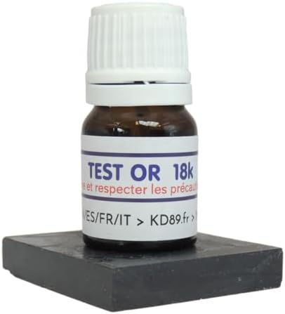 Acide Oxalique Kit 4 Test Réactif Or 14 18 24 K Et Argent Acide Pierre De Touche Pendentif Pepite Or - Foto 2