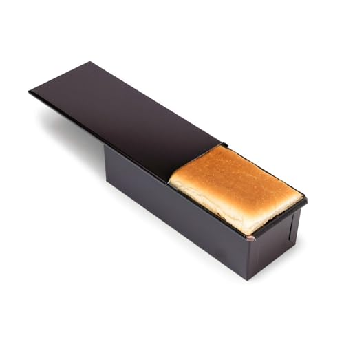 GOBEL - Molde de pan con tapa - 25 x 9,3 x 7,6 cm - Indeformable - Acero - Revestimiento antiadherente bicapa - Desmoldeo rápido y perfecto - Excelente conductividad térmica - Made in France