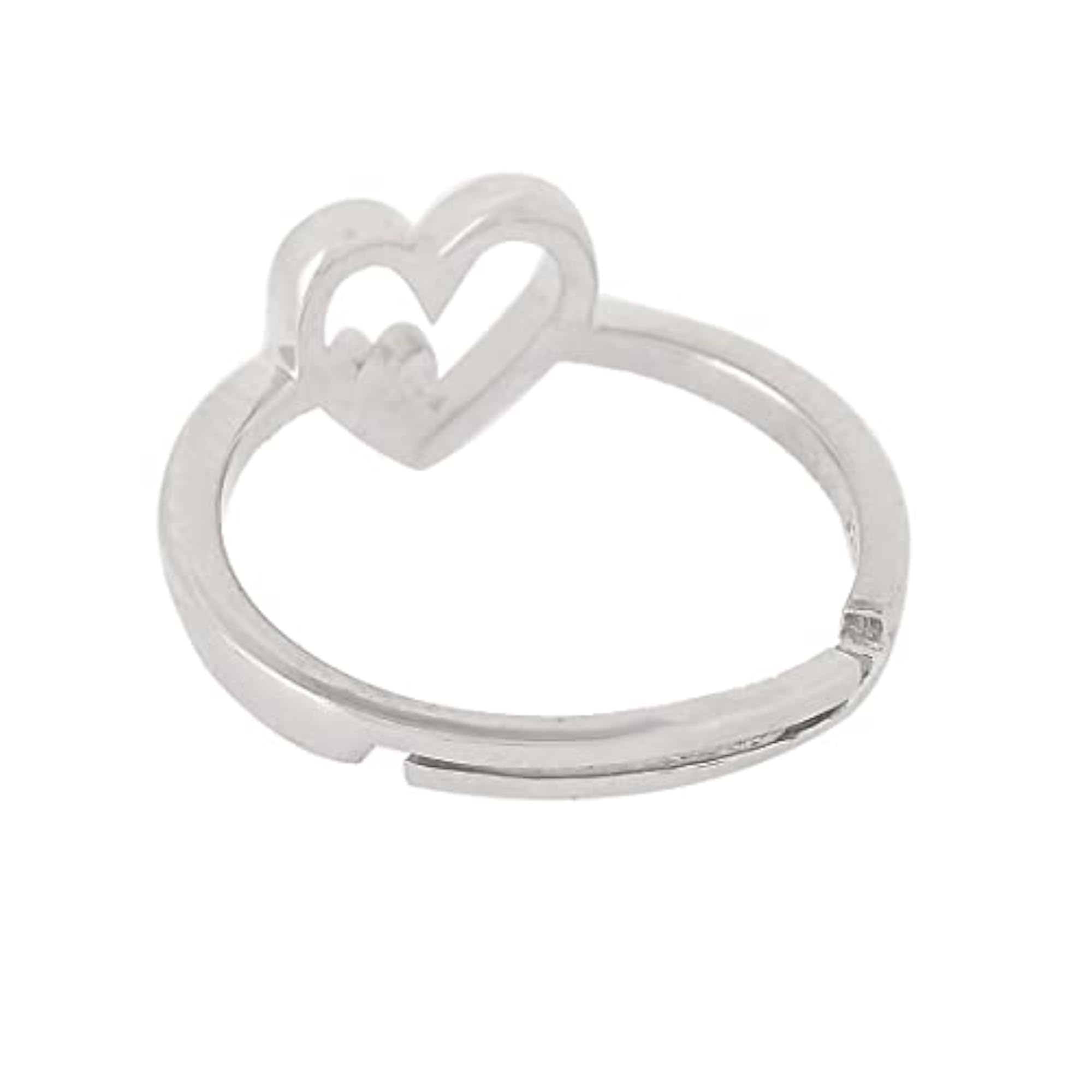 925 Sterling Heart Clover Ring
