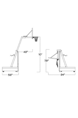 First Team Fury II Portable Basketball Hoop with 48 Inch Backboard - Thumbnail 5