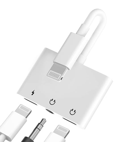 Lightning����3.5mm �w�b�h�t�H���h���O�� �Ή�iPhone AUX�A�_�v�^�[�i3in1�j�[�d �I�[�f�B�I�W���b�N �P�[�u�� �X�v���b�^�[ �Ή�apple MFI�F�� 13 12 11 Pro Max 7 8 Plus X Xr �Ή�iPad 