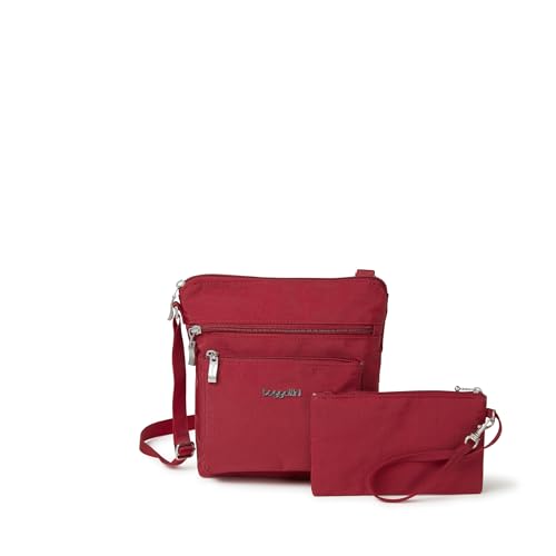 Baggallini womens Pocket With Rfid Crossbody Bags, Apple, One Size US