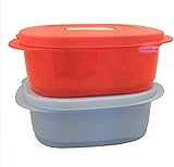 Tupperware® CrystalWave 2x 500 ml rot-blau Mikrowelle Kühlschrank Brotdose Lunch-Box tolle Neuheit! NEU