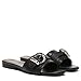 Naturalizer Womens Santiago Fashion Slip On Slide Flat Sandal with Buckle,Black,10M