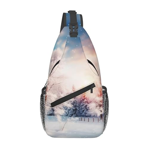 Bolso tipo Sling para Hombre y Mujer Negro, para Viaje y Senderismo miniatura 1