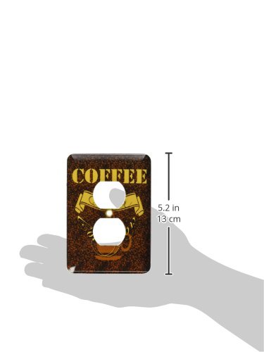 Affiche de café vintage double prise de courant plaque murale décorative rétro