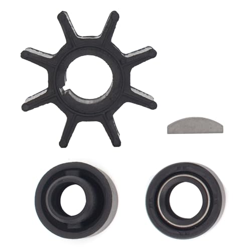 Image of QuickMarine 8M0137849 Water Pump Impeller Repair Kit for Mercury Marine 9.9 10 15 20 HP EFI & Nissan Tohatsu MFS 15 20 HP Outboard Motor Replacement 98-8M0135821 3RS-87322-1