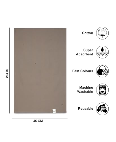 Image of Knit Theory Cloth for Cooking | Cotton Hand Towel for Drying Dishes | 70x45 cm Tea Towels | Highly Absorbent for Cleaning & Quick Drying of Plates| Kitchen Towel (Set of 4 Pieces), KTKT012