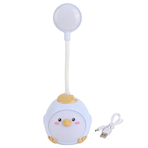 Schreibtischlampe Für Studentenwohnheim, Kleine Schreibtischlampen, Wiederaufladbare USB-LED-Tischleuchte, 7 Farben, 2 Gänge, Flexible Schreibtischlampe(Blau)
