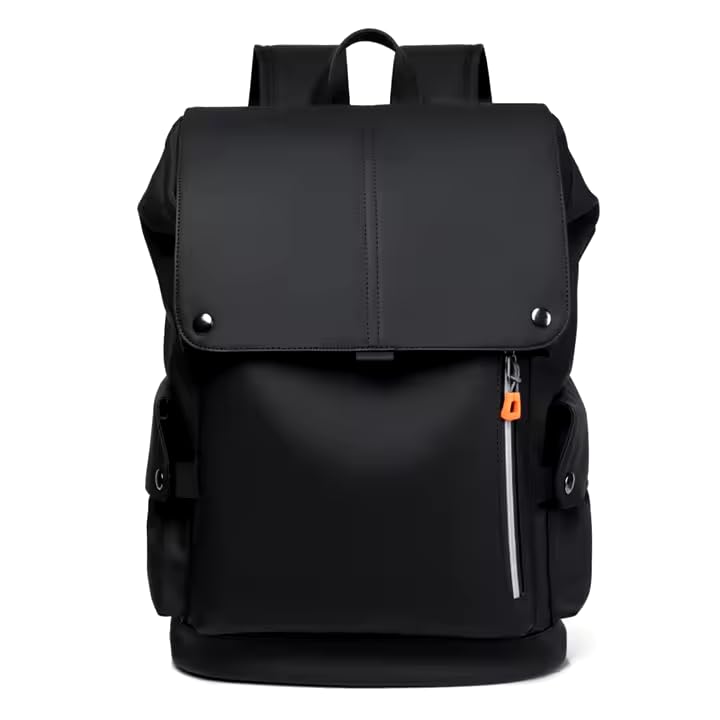 Smart Travel backpack Waterproof,Scratch-Resistant,Camping,Hiking,Sport, college Bag,Business,fits up to 15.6 Inch Laptop with built-in USB port & headphones port for Men & Women - Black