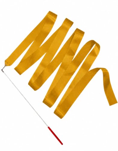 Image of BookMyCostume Gymnastic & Rhythmic Dance Ribbon Wand Collection - 2-Meter Ribbon Sticks - Ideal for School Sports Day & Gymnastic Training - Fancy Dress Costume Accessories for Kids, Teens & Adults