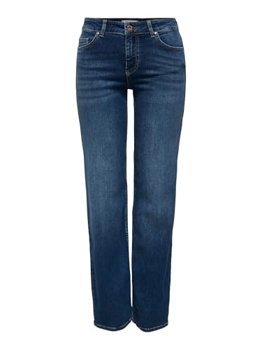 ONLY Female Straight-Fit Jeans ONLBLUSH Mittlere Taille Gerade geschnitten Jeans