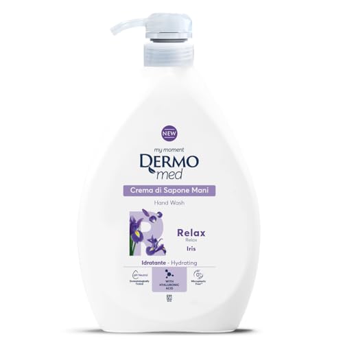 Dermomed Crema di Sapone, Emolliente e Nutritiva, Formato da 600 ml - Talco e Iris