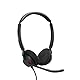 Jabra Engage 50 II schnurgebundenes Stereo-Headset mit geräuschunterdrückender 3-Mic-Technologie und USB-A-Kabel, ultraleicht - mit allen führenden UC-Plattformen wie Zoom & Unify kompatibel - Schwarz