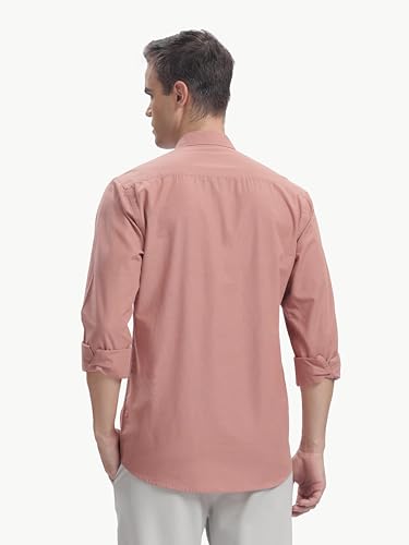 Image of Men's Cotton Linen Solid Shirt | Slim Fit Full Sleeve Casual Shirt | Lightweight | Breaethable | Stylish