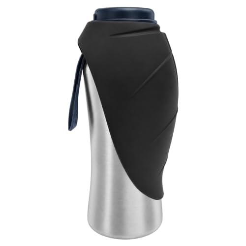 Stainless Steel Dog Water Bottle for Travel, 24 oz / 710 ml Leak-Proof Pet Drinking Bottle with Hand Strap, Portable Dog Water Dispenser for Walking, Camping, Hiking