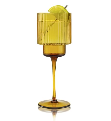 Set de 4 copas de vino ámbar Qualia de 12 oz miniatura 2