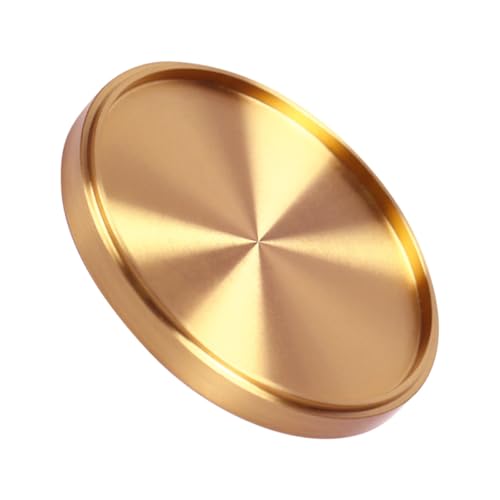 MALUGOGO Posavasos de cobre puro resistente al calor de 75 mm, gran alfombrilla de escritorio resistente al desgaste, accesorio para tazas para el hogar y la oficina, bar, protección de mesa