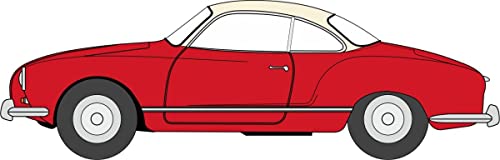 Preisvergleich Produktbild Oxford Diecast 76KG001 VW Karmann Ghia Henna rot / perlweiß