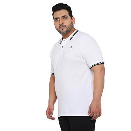 Image of Urbano Plus Men's Black, White, Maroon Color-Block Regular Fit Full Sleeve Cotton T-Shirt