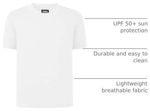 Image of QBK 2T to Youth Neon Shirt Kids UPF 50+ Dry Fit Athletic Short Sleeve Rash Guard T Shirts for Boys Girls Sports Undershirt
