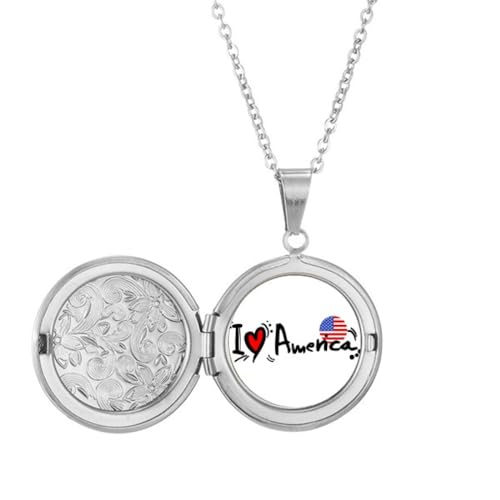 Collier médaillon cœur I Love ameworld pour afficher votre passion