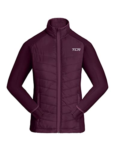 TCA Excel Runner Giacca da Corsa Da Bambina per Tutte le Stagioni, Leggera, Idrorepellente e Comprimibile - Viola, M Ragazze (8-10 anni)