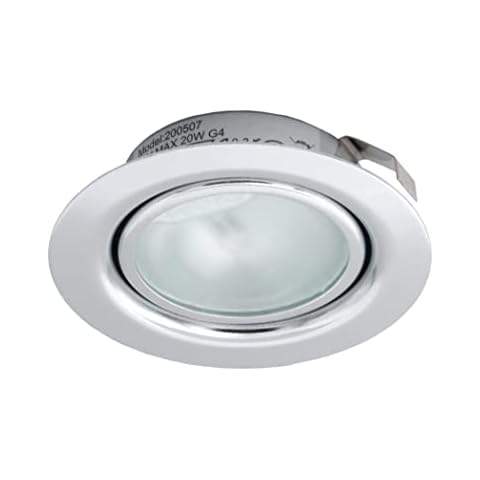 Leyton Lighting 12v 20w halogen recessed downlight chrome warm white low voltage (Driver Required) Cover
